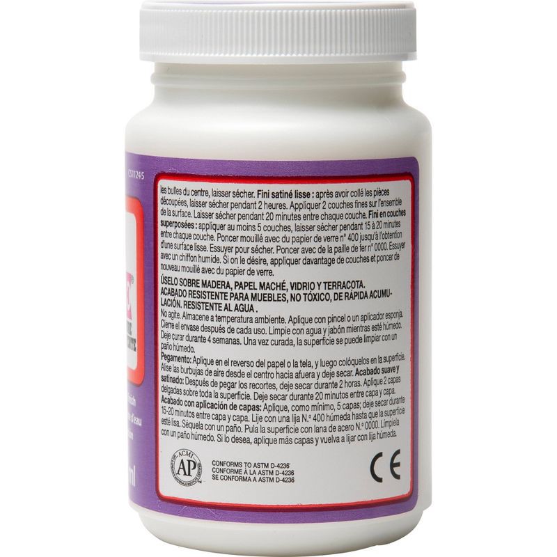 slide 7 of 7, Mod Podge 8 fl oz Hard Coat Glue - Clear: Craft Glue, Dries Clear, Non-Toxic, Art & Stationery, Office Supplies, 8 fl oz