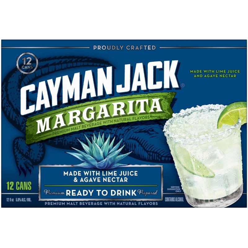 slide 2 of 4, Cayman Jack Margarita - 12pk/12 fl oz Cans, 12 ct; 12 fl oz