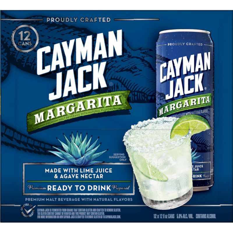 slide 3 of 4, Cayman Jack Margarita - 12pk/12 fl oz Cans, 12 ct; 12 fl oz