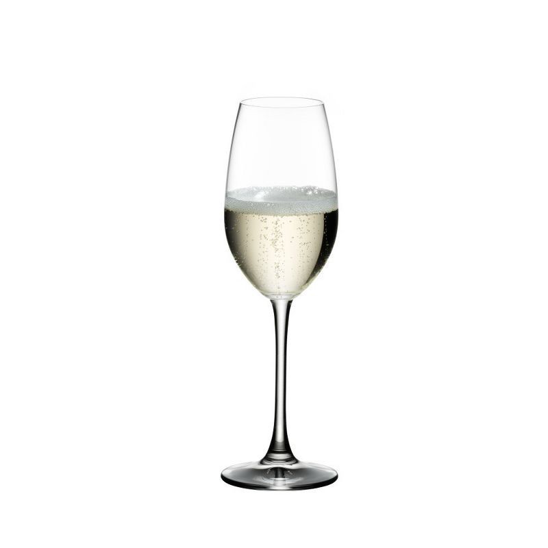 slide 2 of 3, Riedel Champagne Glasses 9oz - Set of 2: Crystal Flutes, Dishwasher-Safe, Drinkware, Cold Beverages, Service for 2, 9 oz