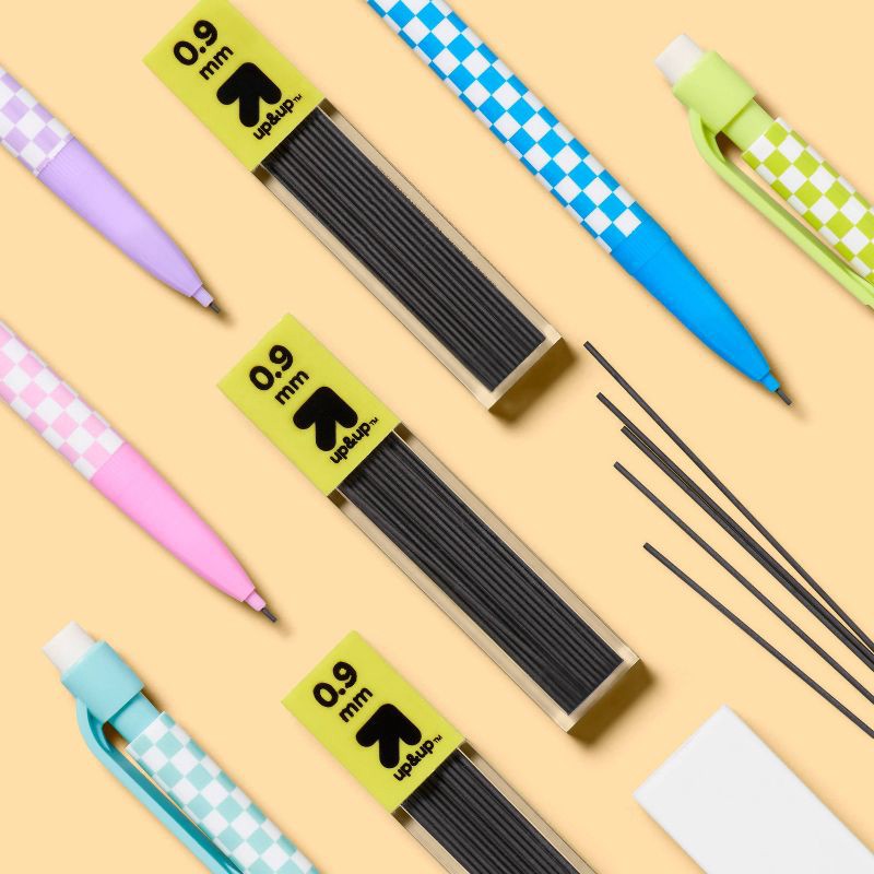 slide 2 of 3, 90ct Lead Refills and 1ct Eraser .9mm - up&up™: 0.9mm Mechanical Pencil Refill, No. 2 Black Writing Instrument, 90 ct