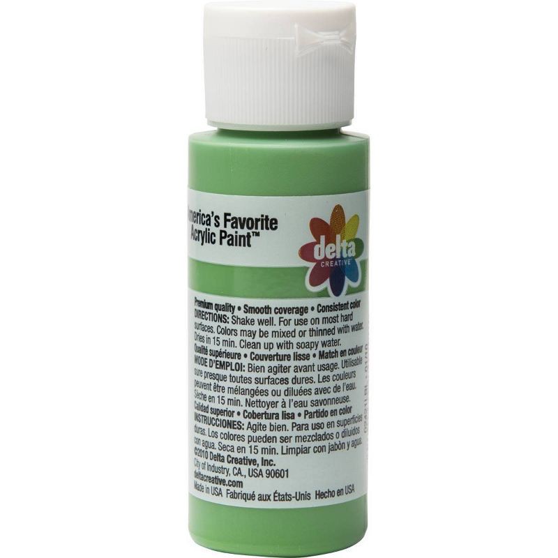 slide 4 of 5, 2 fl oz Acrylic Craft Paint Jubilee Green - Delta Ceramcoat: Non-Toxic Water-Based, Art & Stationery, Ages 13+, 2 fl oz