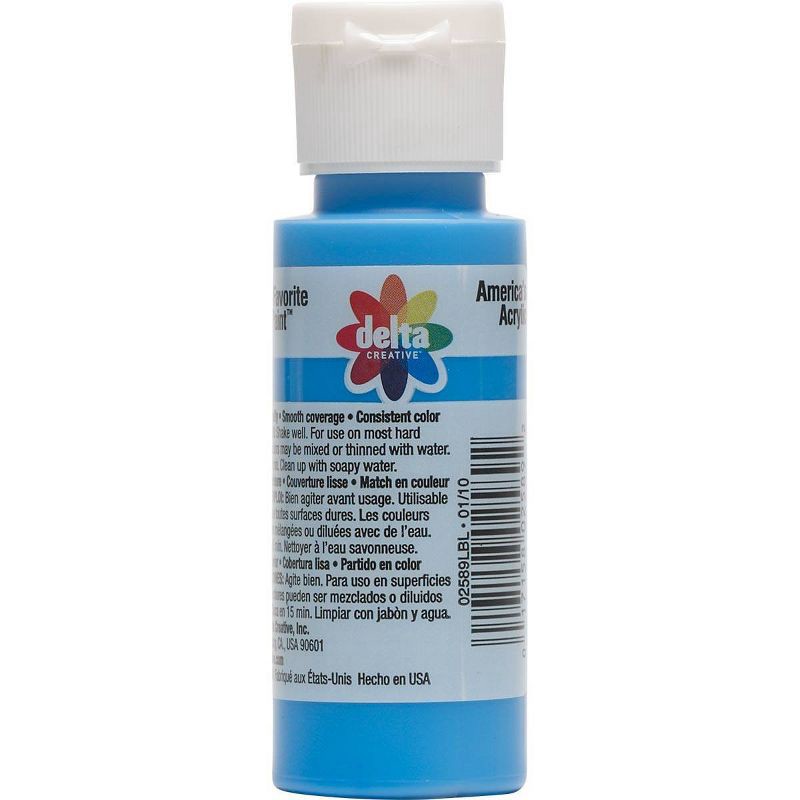 slide 4 of 4, 2 fl oz Acrylic Craft Paint Mediterranean Blue - Delta Ceramcoat, 2 fl oz