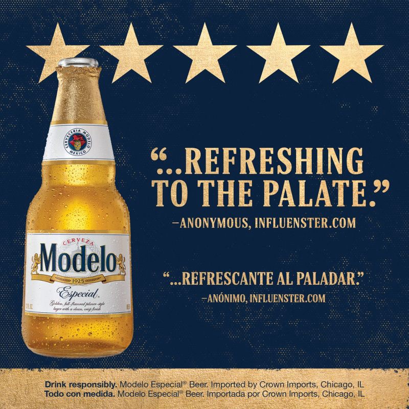 slide 8 of 8, Modelo Especial Lager Beer - 24pk/12 fl oz Bottles, 24 ct; 12 fl oz