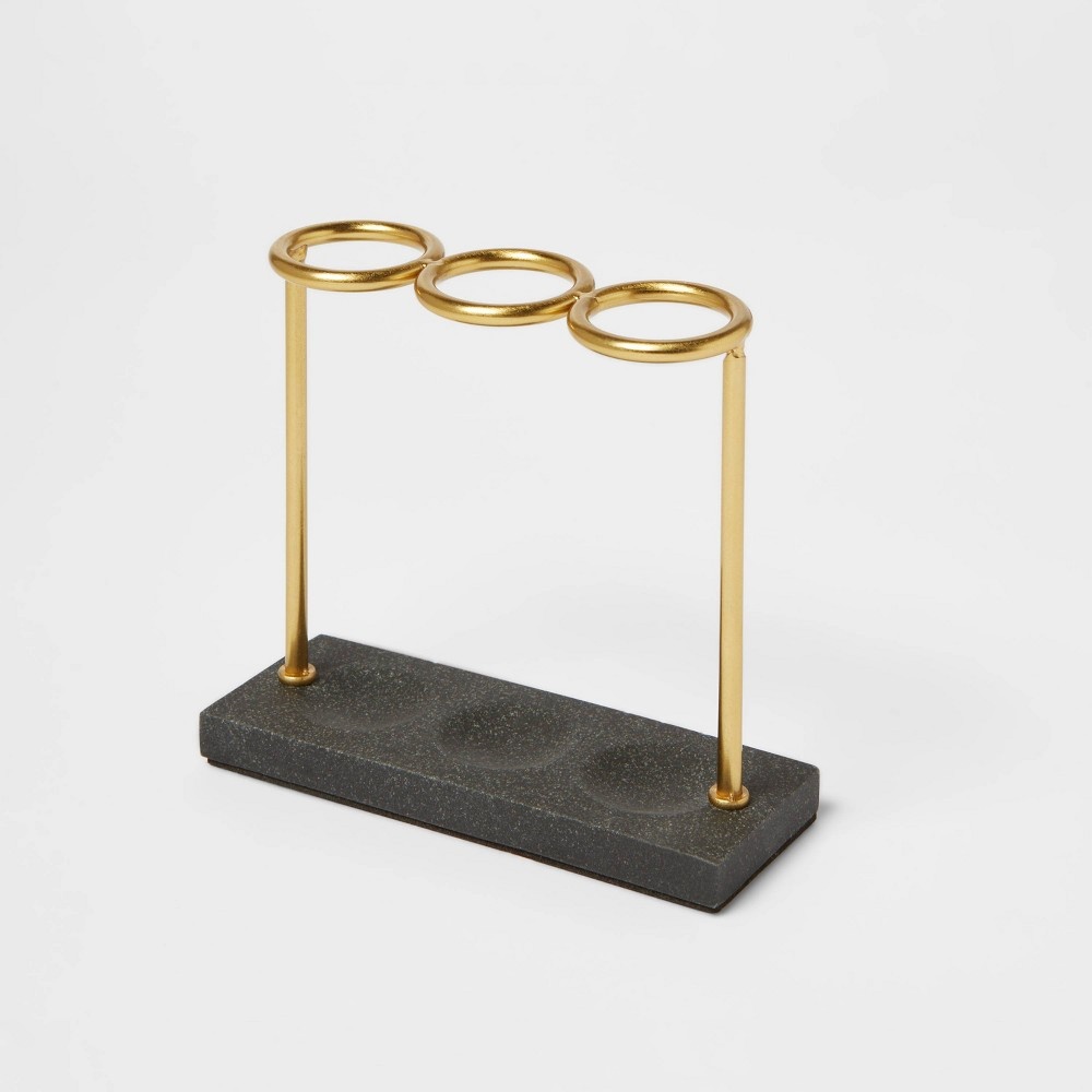 slide 3 of 4, Solid Toothbrush Holder Gold Wire - Threshold, 1 ct