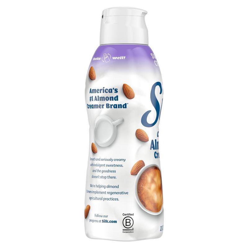 slide 12 of 12, Silk Sweet & Creamy Almond Creamer - 32 fl oz (1qt) Bottle, 32 fl oz, 1 qt