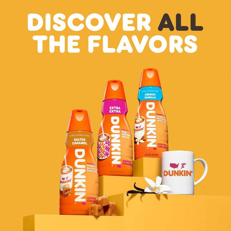 slide 8 of 10, Dunkin' Donuts Coffee Creamer Dunkin' Extra Extra Coffee Creamer - 32 fl oz, 32 fl oz