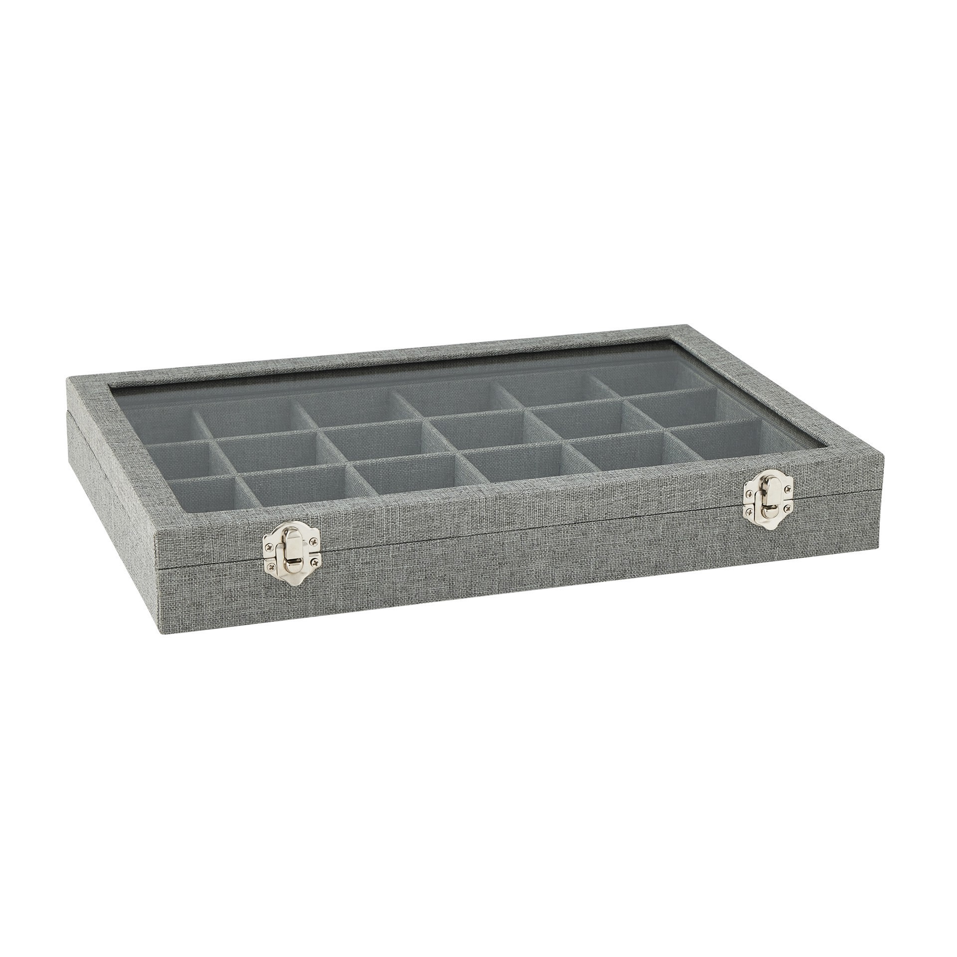 slide 2 of 4, Gray Jewelry Tray With Lid By Bead Landing, 13.7 in x 9.4 in x 1.85 in