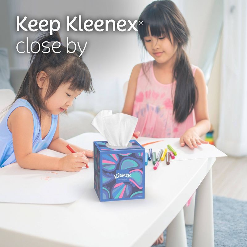 slide 5 of 9, Kleenex Anti-Viral 3-Ply Facial Tissue - 4pk/220ct, 4 ct, 220 ct