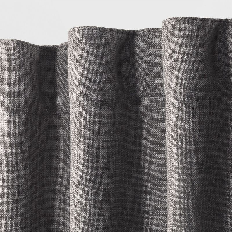 slide 2 of 3, 50"x95" Blackout Aruba Window Curtain Panel Radiant Gray - Threshold™: Traditional Drapes, Recycled Polyester, Indoor Use, 1 ct