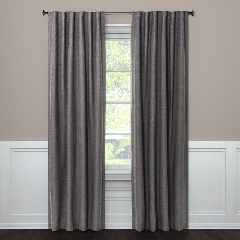 slide 1 of 3, 50"x95" Blackout Aruba Window Curtain Panel Radiant Gray - Threshold™: Traditional Drapes, Recycled Polyester, Indoor Use, 1 ct