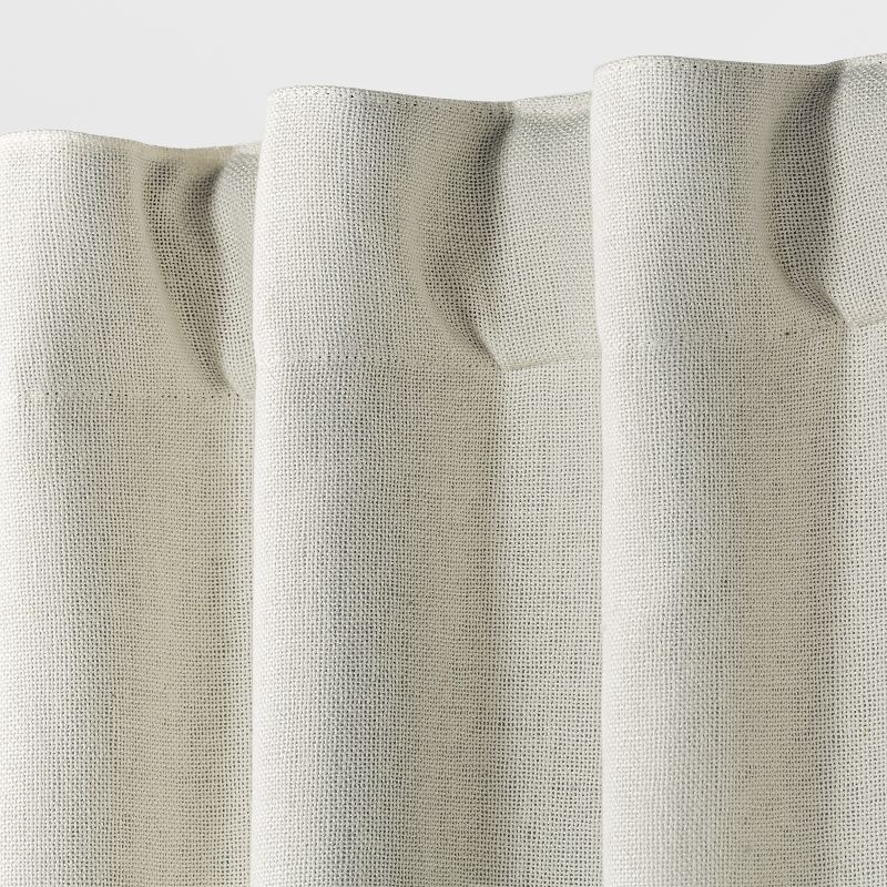 slide 2 of 3, 50"x95" Blackout Aruba Window Curtain Panel Sour Cream - Threshold™: Recycled Polyester, Traditional Style, OEKO-TEX Certified, 1 ct