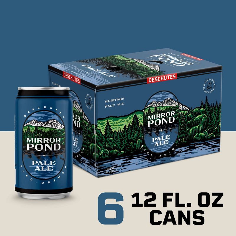 slide 5 of 6, Deschutes Brewery Deschutes Mirror Pond Pale Ale Beer - 6pk/12 fl oz Cans, 6 ct; 12 fl oz