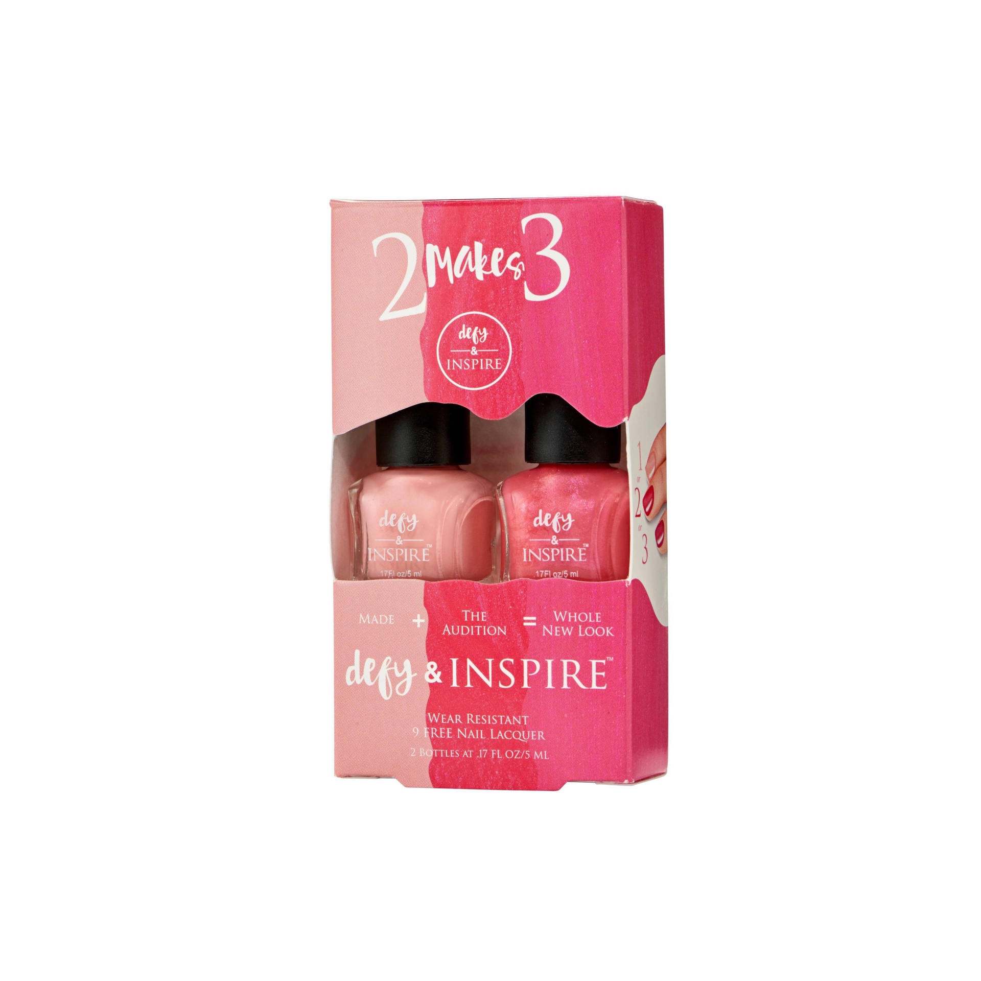 slide 1 of 1, Defy & Inspire Duo Nail Polish Set 2 Makes 3 - Made + The Audition - 0.17 fl oz, 1 ct