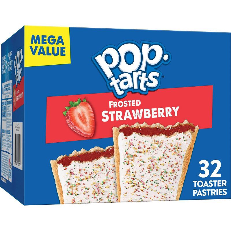 slide 1 of 11, Pop-Tarts Frosted Strawberry Pastries - 32ct / 54.1oz, 32 ct, 54.1 oz