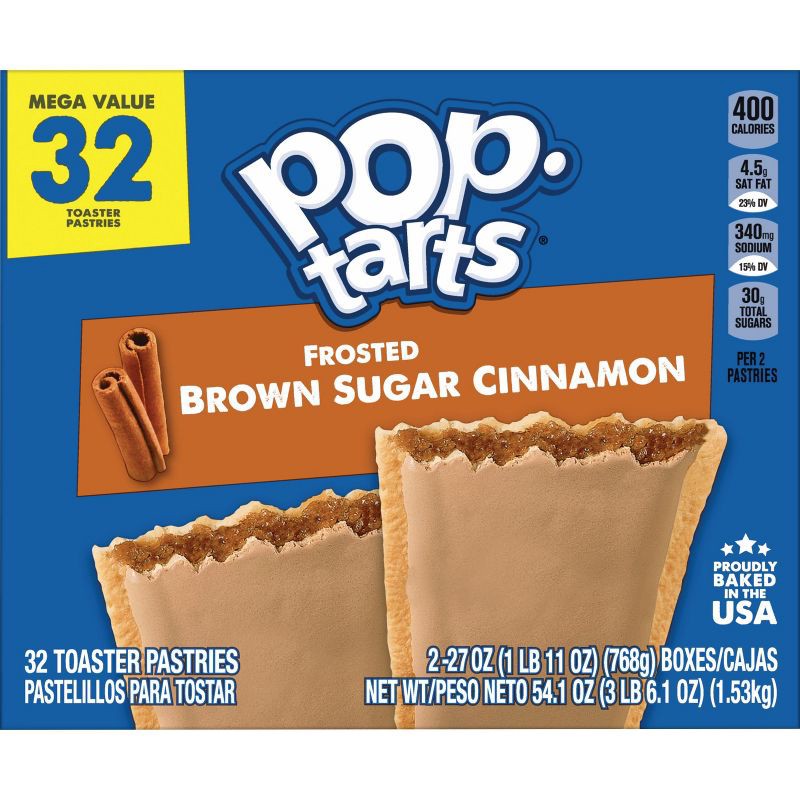 slide 8 of 10, Pop-Tarts Brown Sugar Cinnamon Pastries - 32ct / 54.1oz, 32 ct, 54.1 oz