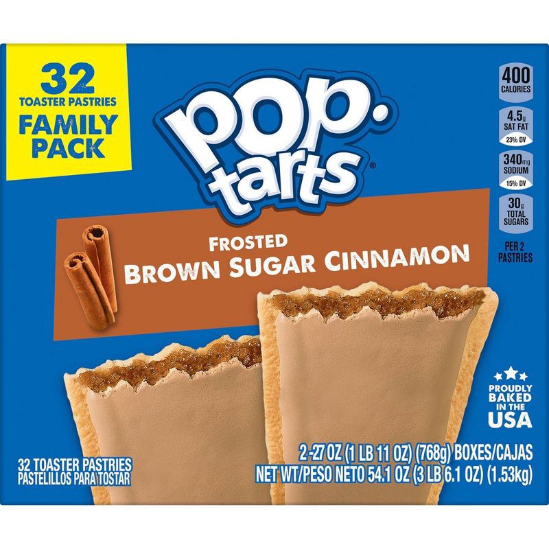 slide 10 of 10, Pop-Tarts Brown Sugar Cinnamon Pastries - 32ct / 54.1oz, 32 ct, 54.1 oz