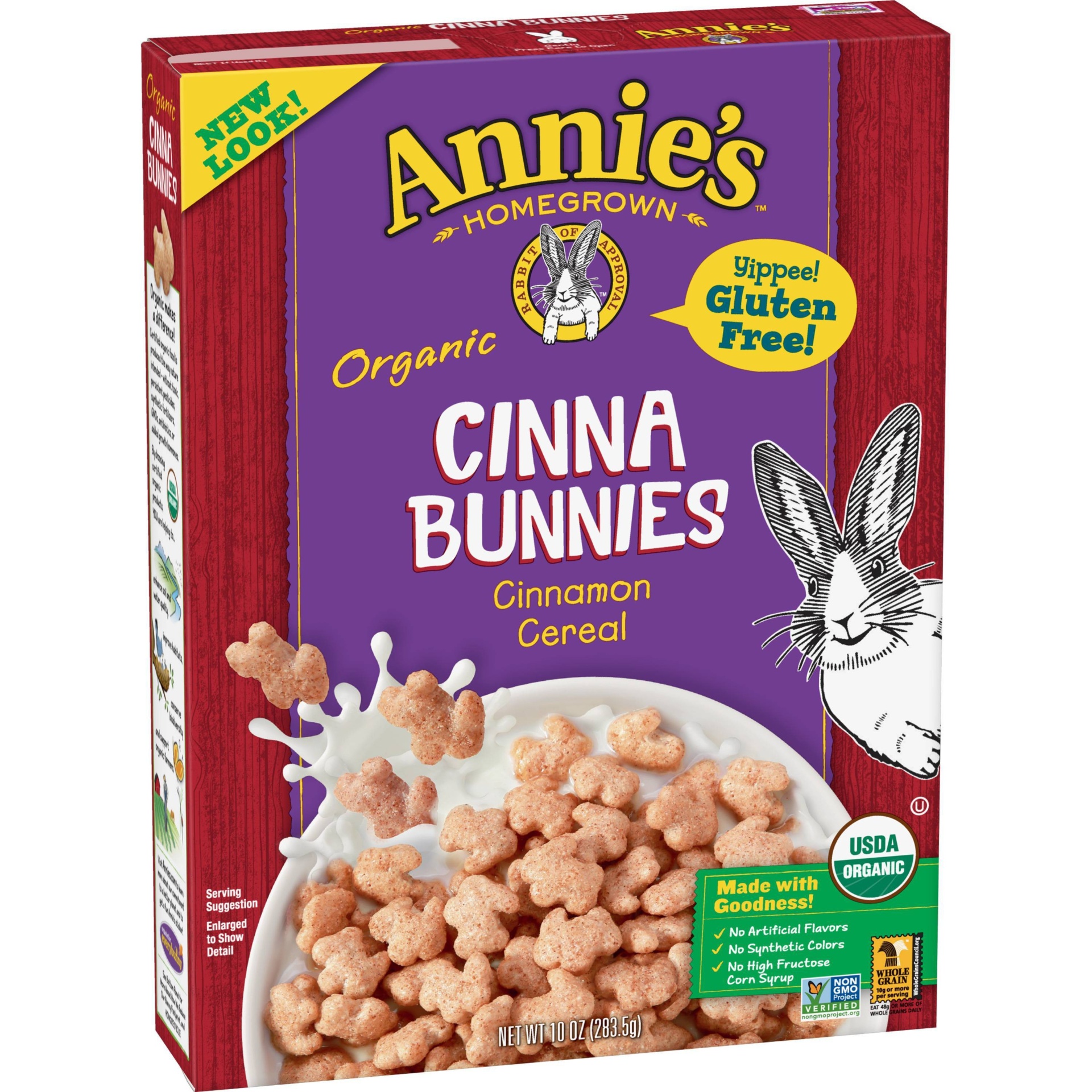 slide 1 of 3, Annie's Organic, Gluten Free Cinna Bunnies Breakfast Cereal, 10 oz