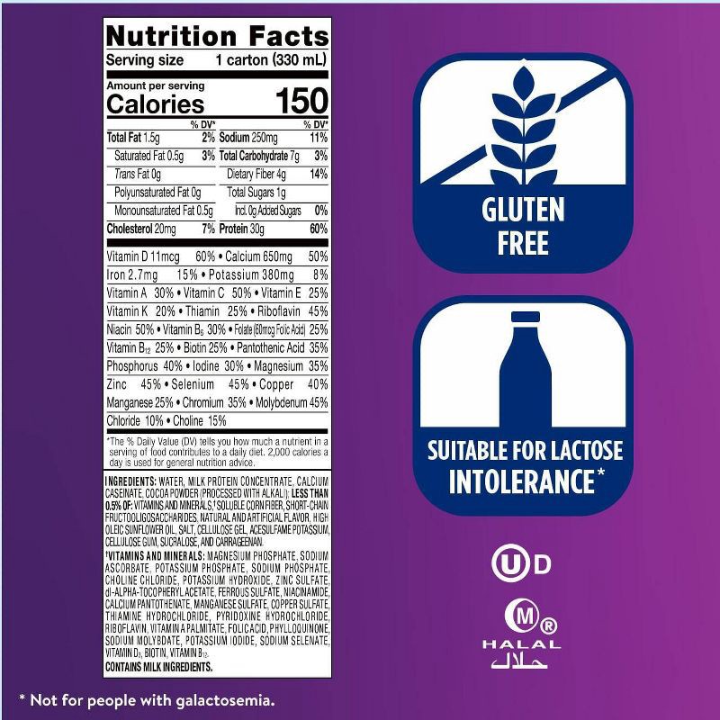 slide 7 of 12, Ensure Max Protein Nutrition Shake Milk Chocolate Non-Caffeinated - 30g Protein - 11 fl oz/4pk, 30 gram, 11 fl oz, 4 ct