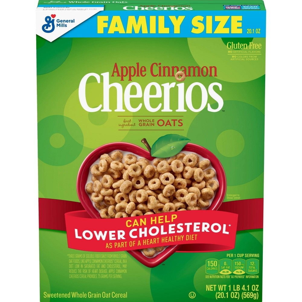 slide 2 of 3, Apple Cinnamon Cheerios Breakfast Cereal - General Mills, 20.1 oz