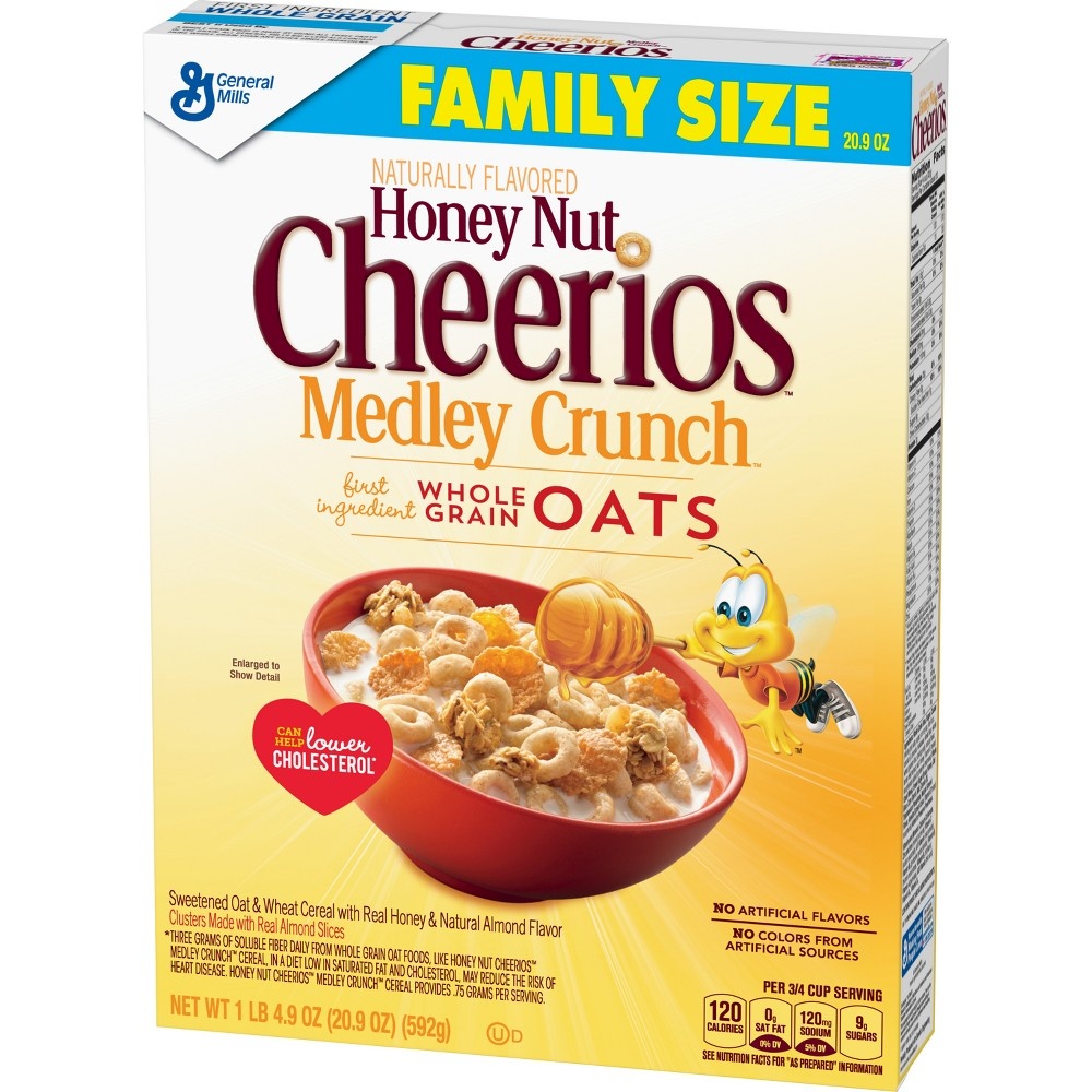 slide 3 of 3, Honey Nut Cheerios Medley Crunch Breakfast Cereal - General Mills, 20.9 oz