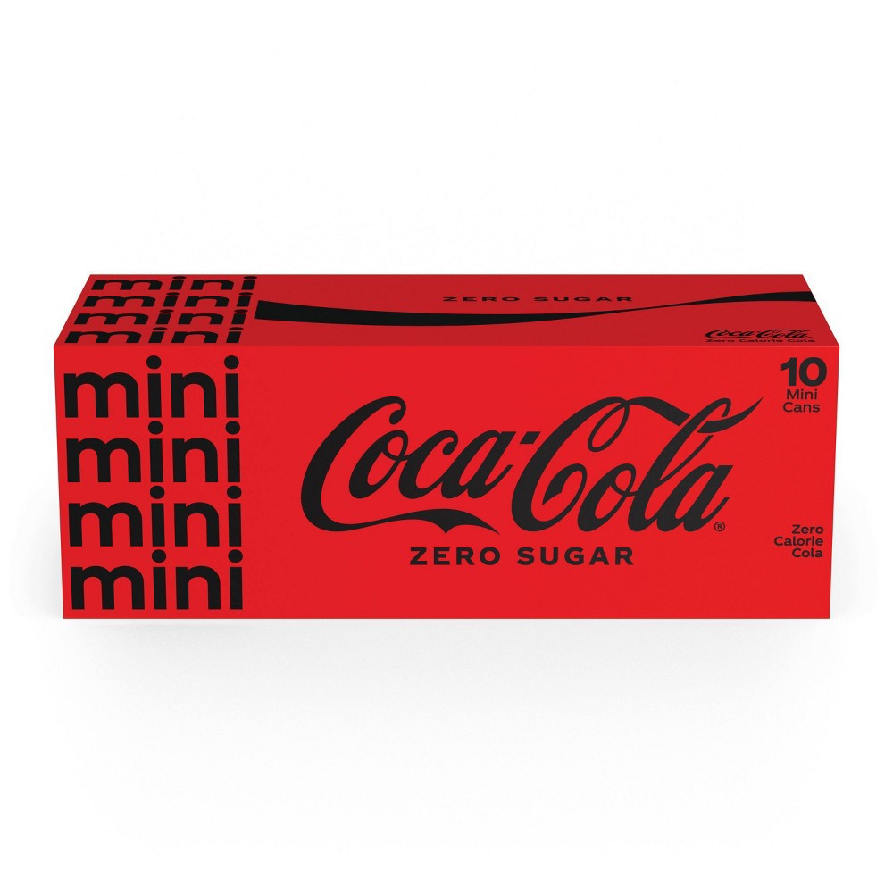 slide 3 of 4, Coca-Cola Zero Sugar - 10pk/7.5 fl oz Mini-Cans, 10 ct; 7.5 fl oz