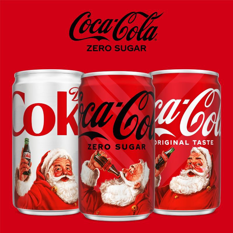 slide 4 of 7, Coca-Cola Zero Sugar Soda - 10pk/7.5 fl oz Mini-Cans, 10 ct; 7.5 fl oz