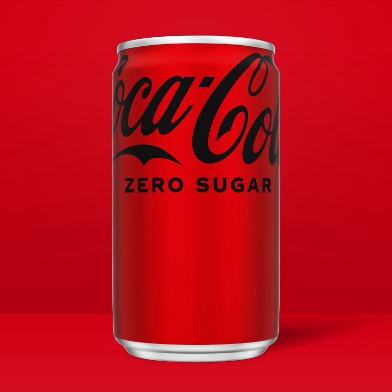 slide 2 of 8, Coca-Cola Zero Sugar Soda - 10pk/7.5 fl oz Mini-Cans, 10 ct; 7.5 fl oz