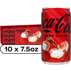 Coca-Cola Zero Sugar Soda - 10pk/7.5 fl oz Mini-Cans