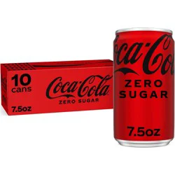 Coca-Cola Zero Sugar Soda - 10pk/7.5 fl oz Mini-Cans