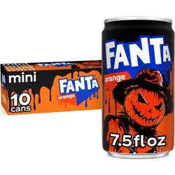 Fanta Orange Soda - 10pk/7.5 fl oz Mini-Cans: Non-Caffeinated