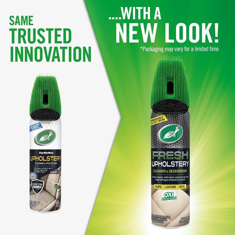 slide 3 of 5, Automotive Interior Cleaner - Turtle Wax: Foam, Scented, Vehicle & Car Seat Cleaner, Cleaning Brush, 18 oz, 18 oz