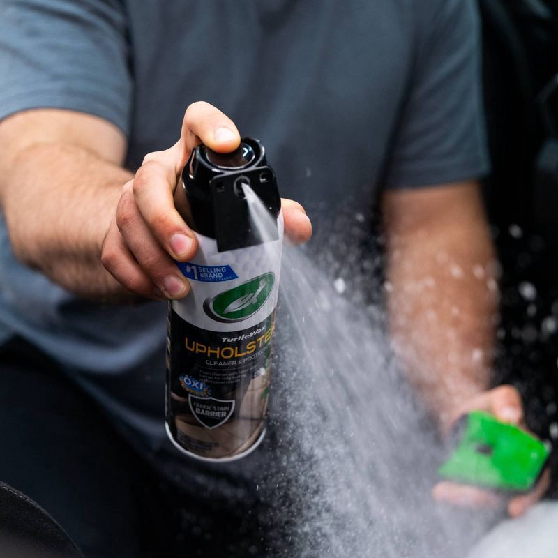 slide 4 of 5, Automotive Interior Cleaner - Turtle Wax: Foam, Scented, Vehicle & Car Seat Cleaner, Cleaning Brush, 18 oz, 18 oz