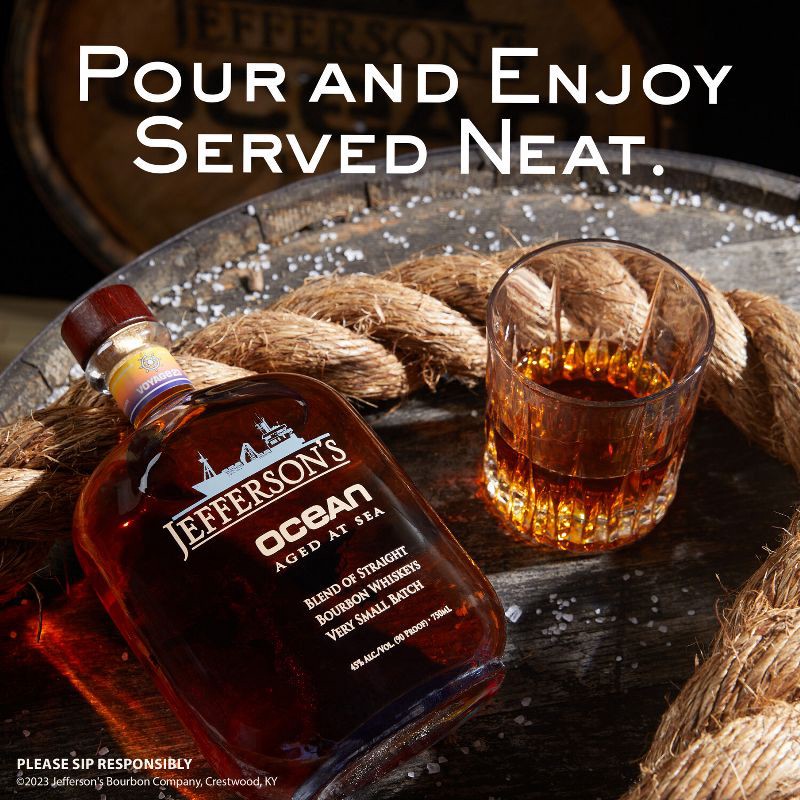 slide 2 of 5, Jefferson's Ocean Aged at Sea Bourbon Whiskey - 750ml Bottle, 750 ml