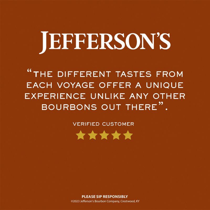 slide 5 of 5, Jefferson's Ocean Aged at Sea Bourbon Whiskey - 750ml Bottle, 750 ml