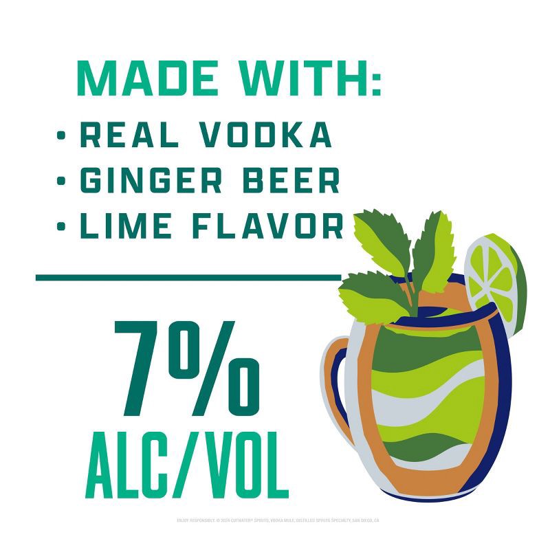 slide 3 of 8, Cutwater Spirits Cutwater Fugu Vodka Mule Cocktail - 4pk/355ml cans, 4 ct; 355 ml