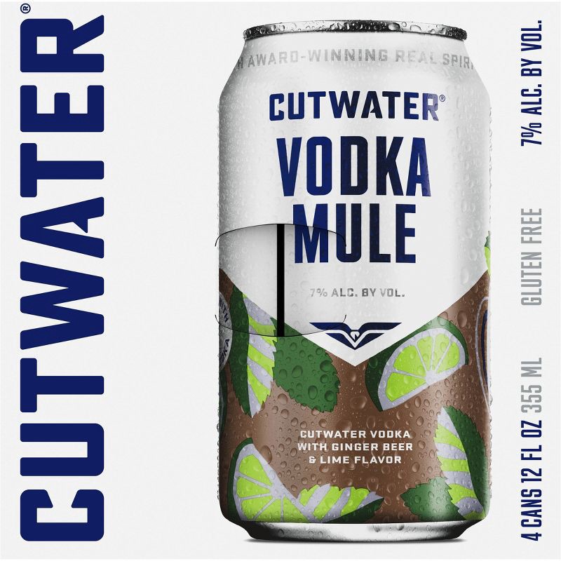 slide 8 of 8, Cutwater Spirits Cutwater Fugu Vodka Mule Cocktail - 4pk/355ml cans, 4 ct; 355 ml