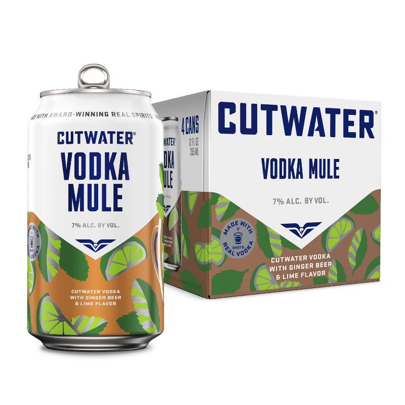 slide 1 of 12, Cutwater Spirits Cutwater Fugu Vodka Mule Cocktail - 4pk/355ml cans, 4 ct; 355 ml