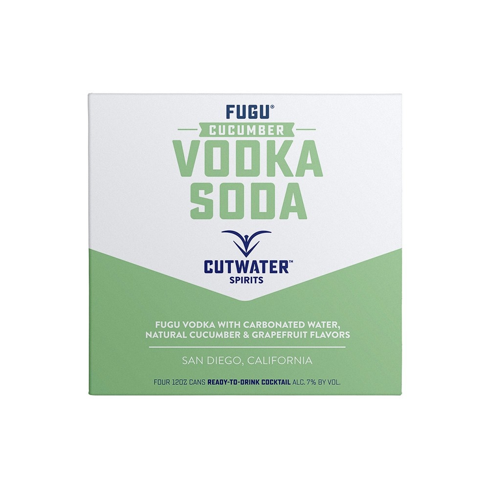 slide 4 of 4, Cutwater Spirits Cutwater Fugu Cucumber Vodka Soda Cocktail, 4 ct; 12 fl oz