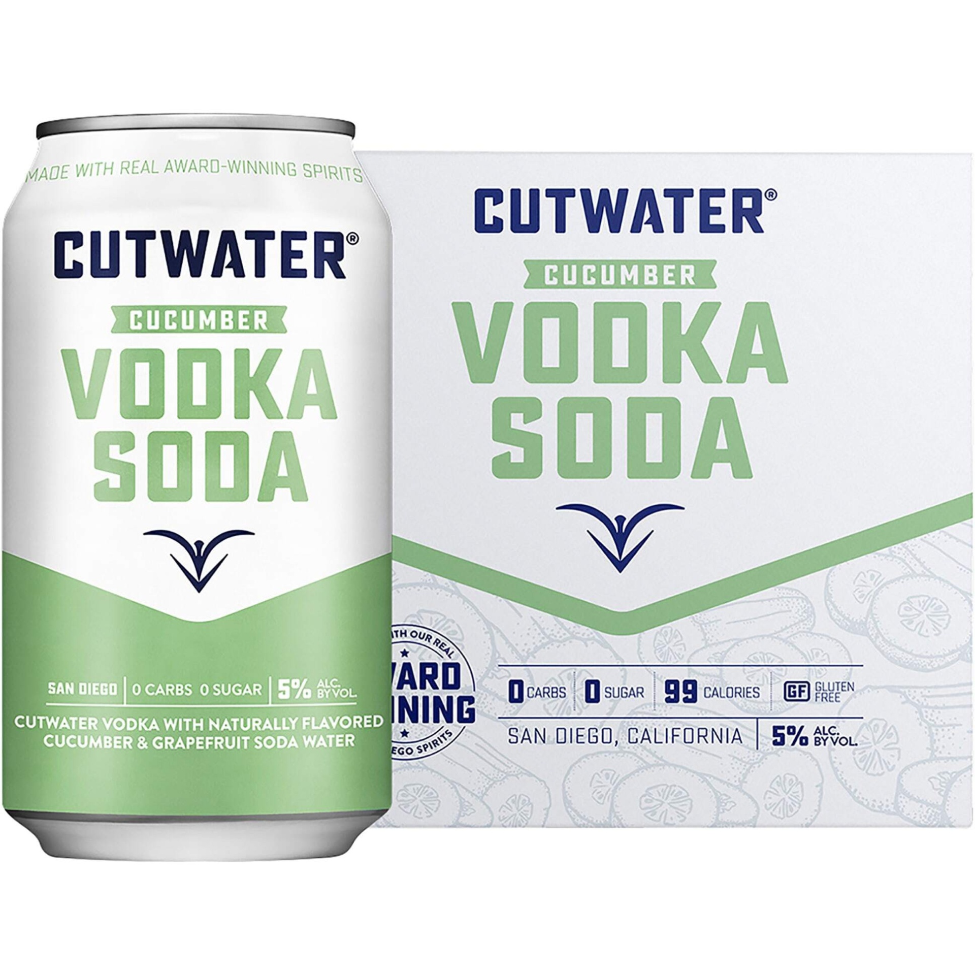 slide 1 of 4, Cutwater Spirits Cutwater Fugu Lime Vodka Soda Cocktail - 4pk/12 fl oz Cans, 4 ct; 12 fl oz