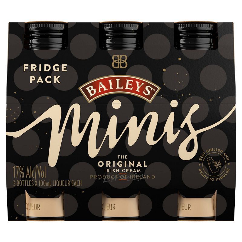 slide 1 of 9, Baileys Irish Cream Liqueur Minis - 3pk/100ml Bottles, 3 ct, 100 ml