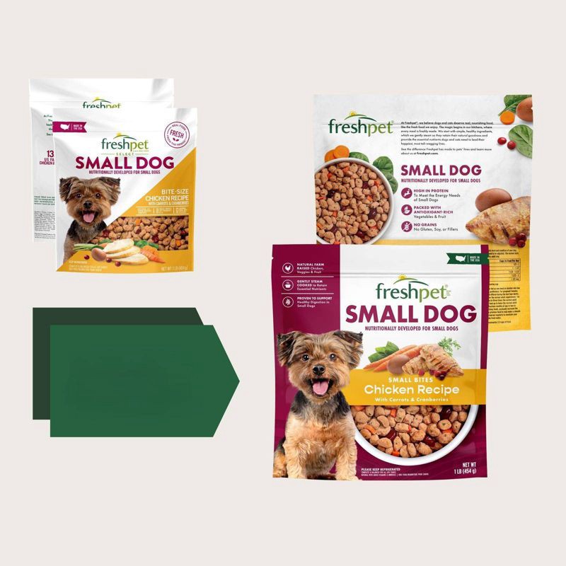 slide 3 of 4, Freshpet Select Grain Free Small Wet Dog Chicken and Vegetable Recipe Refrigerated Wet Dog Food - 1lb, 1 lb