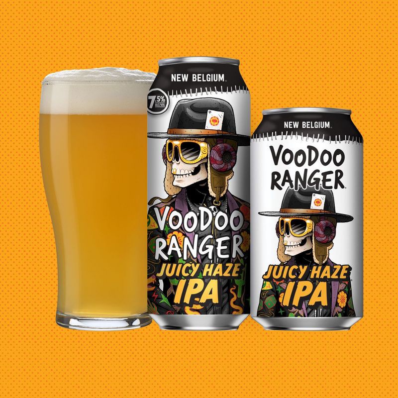 slide 5 of 11, New Belgium Voodoo Ranger Juicy Haze IPA Beer - 6pk/12 fl oz Cans, 6 ct; 12 fl oz