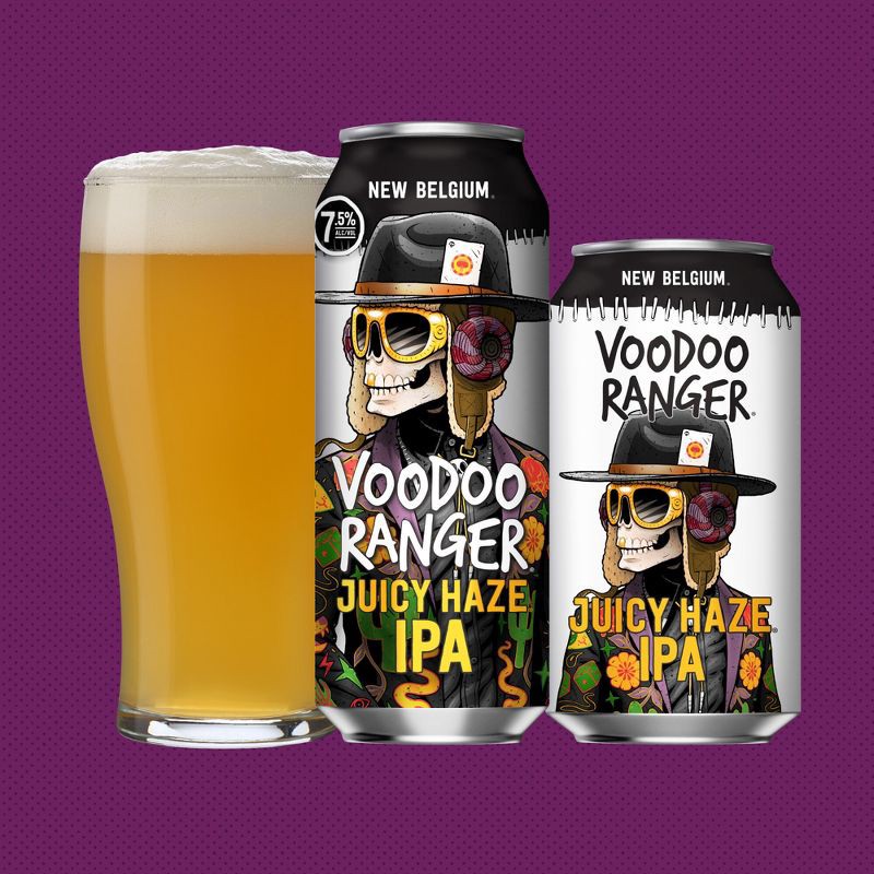 slide 6 of 11, New Belgium Voodoo Ranger Juicy Haze IPA Beer - 6pk/12 fl oz Cans, 6 ct; 12 fl oz