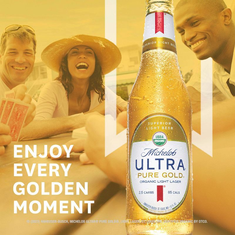 slide 6 of 10, Michelob Ultra Pure Gold Organic Light Beer - 6pk/12 fl oz Bottles, 6 ct; 12 fl oz