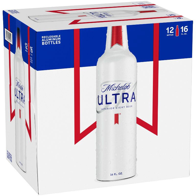 slide 2 of 10, Michelob Ultra Superior Light Beer - 12pk/16 fl oz Aluminum Bottles, 12 ct; 16 fl oz