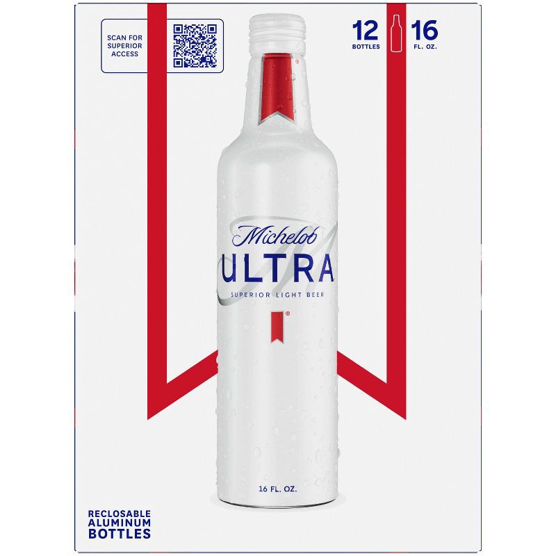 slide 6 of 10, Michelob Ultra Superior Light Beer - 12pk/16 fl oz Aluminum Bottles, 12 ct; 16 fl oz