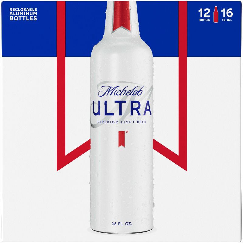 slide 7 of 10, Michelob Ultra Superior Light Beer - 12pk/16 fl oz Aluminum Bottles, 12 ct; 16 fl oz