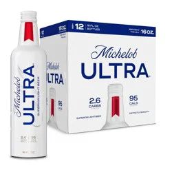 Michelob ULTRA Superior Light American Lager Beer - 12pk/16 fl oz Bottles