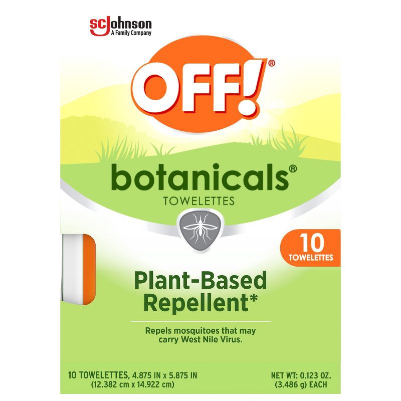 slide 1 of 14, OFF! Botanicals Mosquito Repellent Towelettes - 10ct, 10 ct